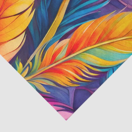 Kleurrijke aquarel veer kunst weefsel papier (Detail)