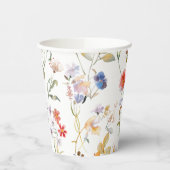 Kleurrijke aquarel wilde bloem papieren bekers (Links)