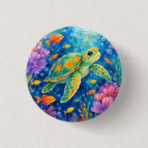 Kleurrijke Aquarel Zeeschildpad