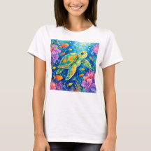 Kleurrijke Aquarel Zeeschildpad