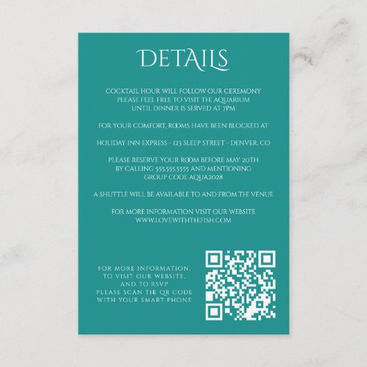 Kleurrijke Aquarium Behuizing Kaart (Voorkant)