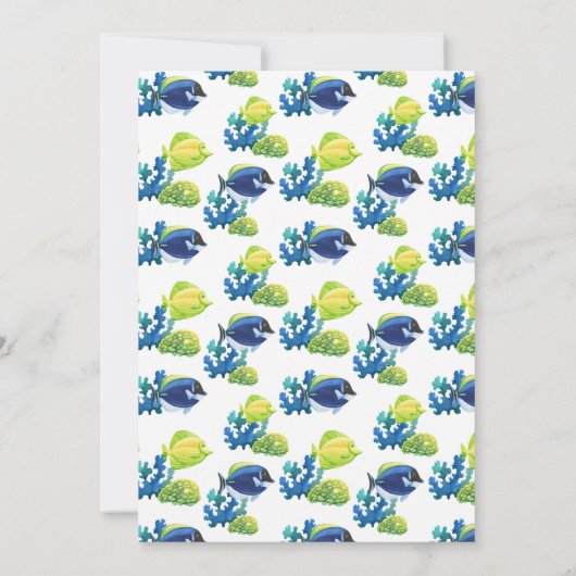 Kleurrijke Aquarium bruiloft uitnodiging (Achterkant)