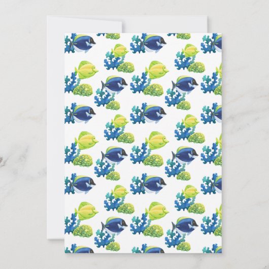 Kleurrijke Aquarium bruiloft uitnodiging (Achterkant)