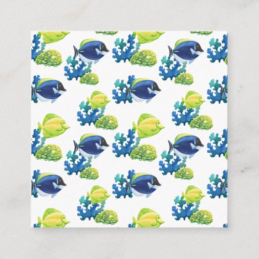 Kleurrijke Aquarium QR-code Informatiekaartje (Achterkant)