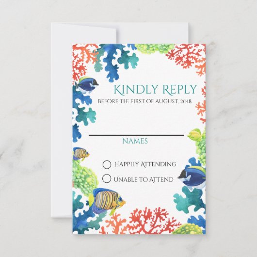 Kleurrijke Aquarium Response Kaart (Voorkant)