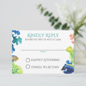 Kleurrijke Aquarium Response Kaart (Staand voorkant)