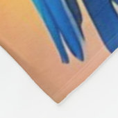 Kleurrijke ara papegaaien op een tak-45739 fleece deken (Hoek)