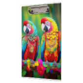 Kleurrijke ara vogels op de tak-67859 klembord (Links)