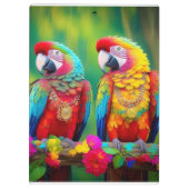 Kleurrijke ara vogels op de tak-67859 klembord (Achterkant)