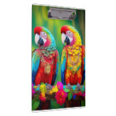 Kleurrijke ara vogels op de tak-67859 klembord (Rechts)