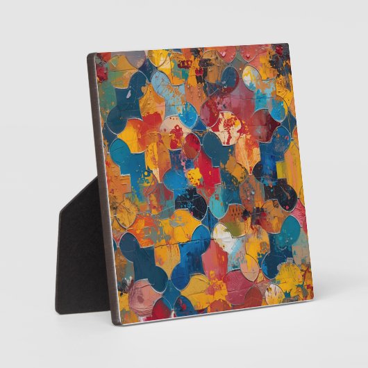 Kleurrijke Arabesque Abstract - geometrische decor Fotoplaat (Voorkant)