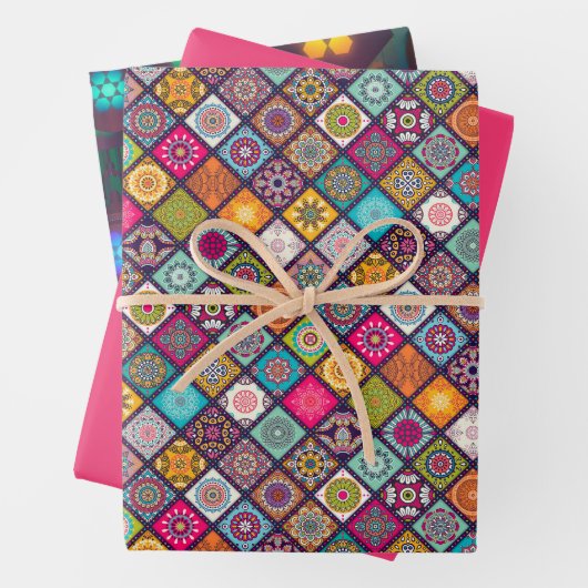 Kleurrijke Arabische mandala lantaarn exotisch ont Inpakpapier Vel (In situ)