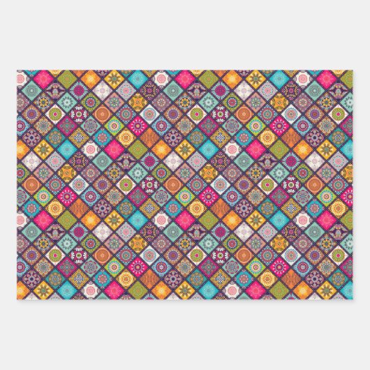 Kleurrijke Arabische mandala lantaarn exotisch ont Inpakpapier Vel (Voorkant)