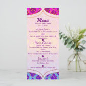 Kleurrijke Arabische Marokkaanse Glam Feest Menu (Staand voorkant)