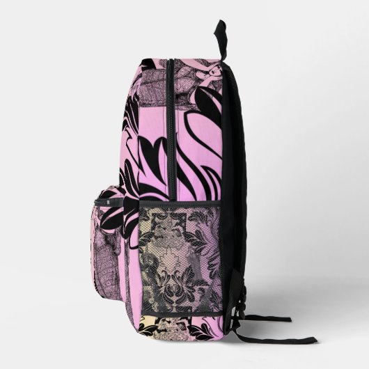  Kleurrijke Arc Deco Damast Victoriaans Leeftijd Bedrukte Rugzak (Rechts)