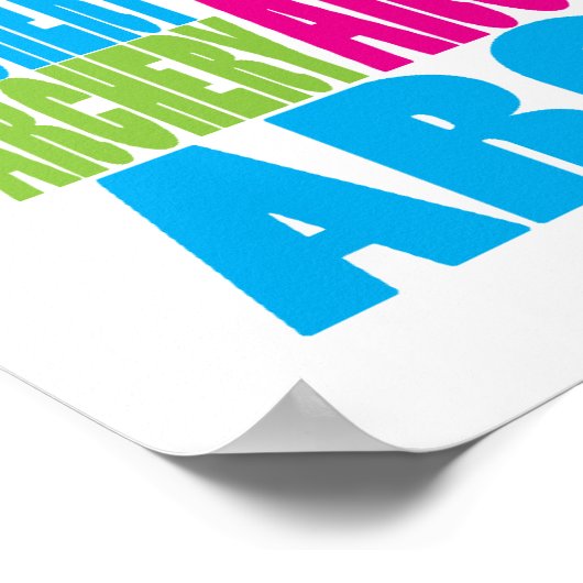 Kleurrijke archie poster (Hoek)