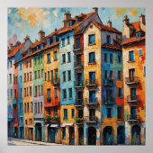 Kleurrijke architectuur2 poster (Voorkant)