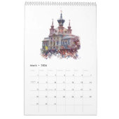 Kleurrijke architectuur kalender (Mar 2026)