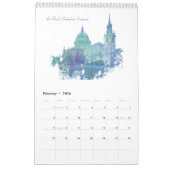 Kleurrijke architectuur kalender (Feb 2026)