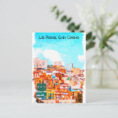 Kleurrijke architectuur Las Palmas Gran Canaria Briefkaart (Staand voorkant)