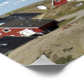 Kleurrijke architectuur van de stad Narsaq, Poster (Hoek)