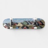 Kleurrijke architectuur van de stad Narsaq, Skateboard (Horizontaal)