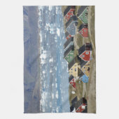 Kleurrijke architectuur van de stad Narsaq, Theedoek (Verticaal)