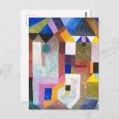 Kleurrijke architectuur van Paul Klee, Abstracte k Briefkaart (Voorkant / Achterkant)