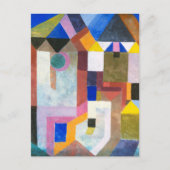Kleurrijke architectuur van Paul Klee, Abstracte k Briefkaart (Voorkant)