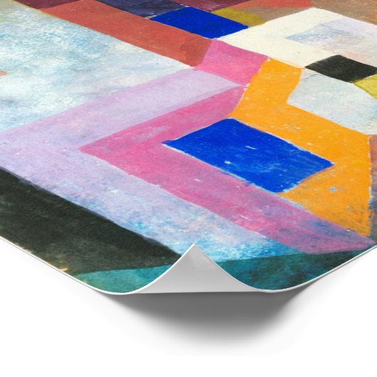 Kleurrijke architectuur van Paul Klee, Abstracte k Poster (Hoek)
