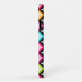 Kleurrijke Argyle Bloempatroon Monogram Naam Case-Mate iPhone Case (Achterkant/rechts)