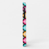 Kleurrijke Argyle Bloempatroon Monogram Naam Case-Mate iPhone Case (Achterkant/links)