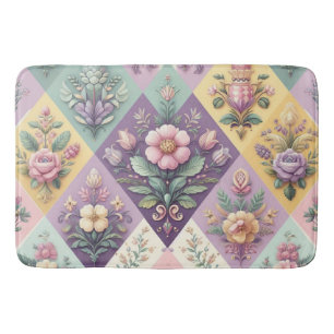 Kleurrijke Argyle pastel Pasen/Lente Badmat