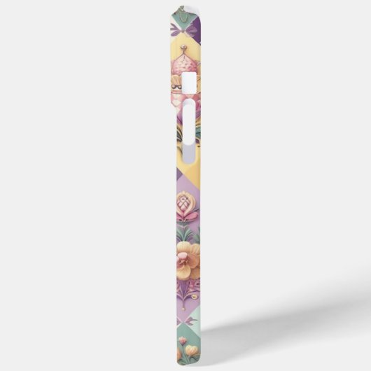 Kleurrijke Argyle pastel Pasen/Lente Case-Mate iPhone Case (Achterkant / Links)