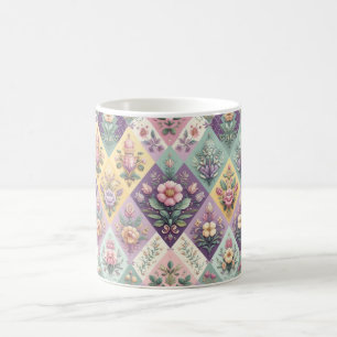 Kleurrijke Argyle pastel Pasen/Lente Koffiemok