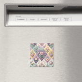 Kleurrijke Argyle pastel Pasen/Lente Magneet (Insitu (Vaatwasser))