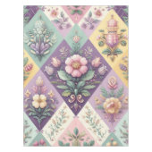 Kleurrijke Argyle pastel Pasen/Lente Tafelkleed (Voorkant)