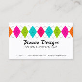 Kleurrijke Argyle Visitekaartje (Voorkant)