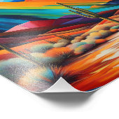 Kleurrijke Arizona Abstracte Print Foto Afdruk (Hoek)