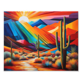 Kleurrijke Arizona Abstracte Print Foto Afdruk