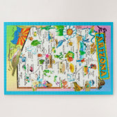 Kleurrijke Arizona Kaart 20x30 Legpuzzel (Horizontaal)