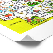 Kleurrijke Arkansas Briefkaart Kaart Afdrukken Poster (Hoek)