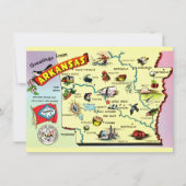 Kleurrijke Arkansas Kaart Verhuisaankondiging (Voorkant)