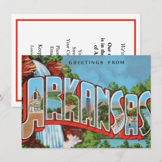 Kleurrijke Arkansas verhuis aankondiging (Voorkant / Achterkant)