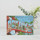 Kleurrijke Arkansas Verhuisaankondiging Feestdagenkaart (Staand voorkant)
