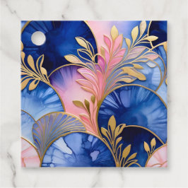 Kleurrijke Art Deco-cadeaublaadjes Bedankjes Labels