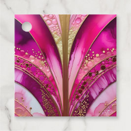 Kleurrijke Art Deco Cadeaublaadjes Bedankjes Labels