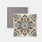 Kleurrijke Art Deco Design Magneet (Voorkant / Achterkant)