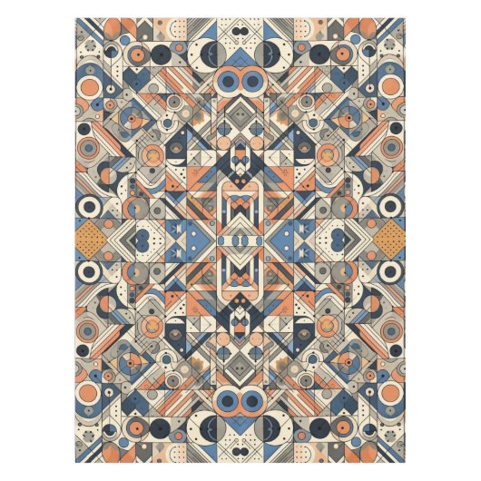 Kleurrijke Art Deco Design Tafelkleed (Voorkant)