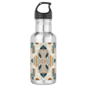 Kleurrijke Art Deco Design Waterfles (Voorkant)